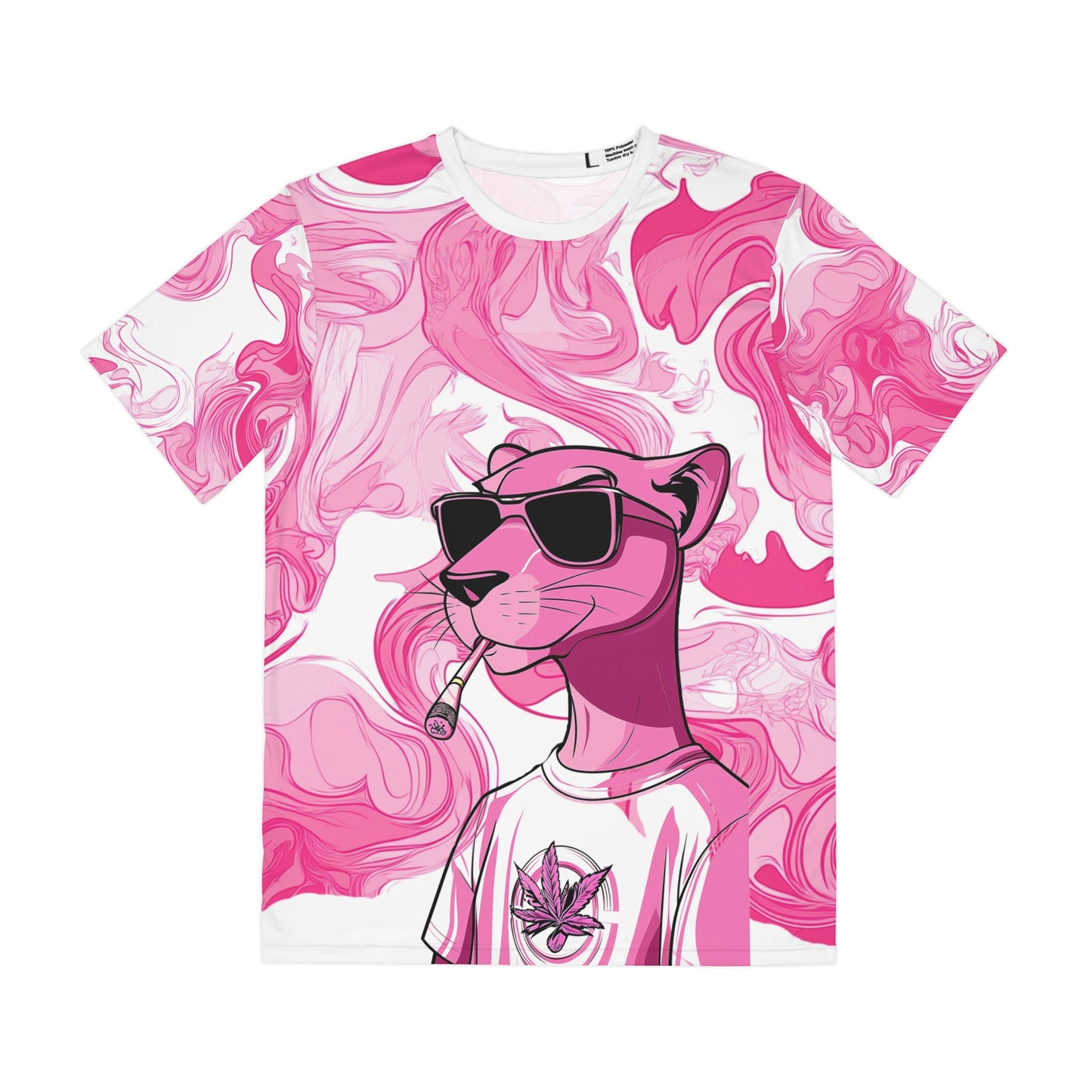 Stylish Pink Panther Tee - Eye-Catching Marbled Design for Trendsetters
