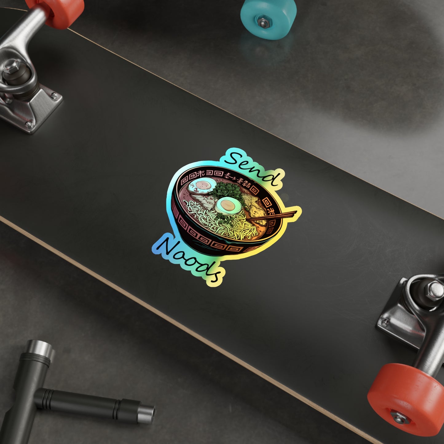 Holographic Send Noods Sticker