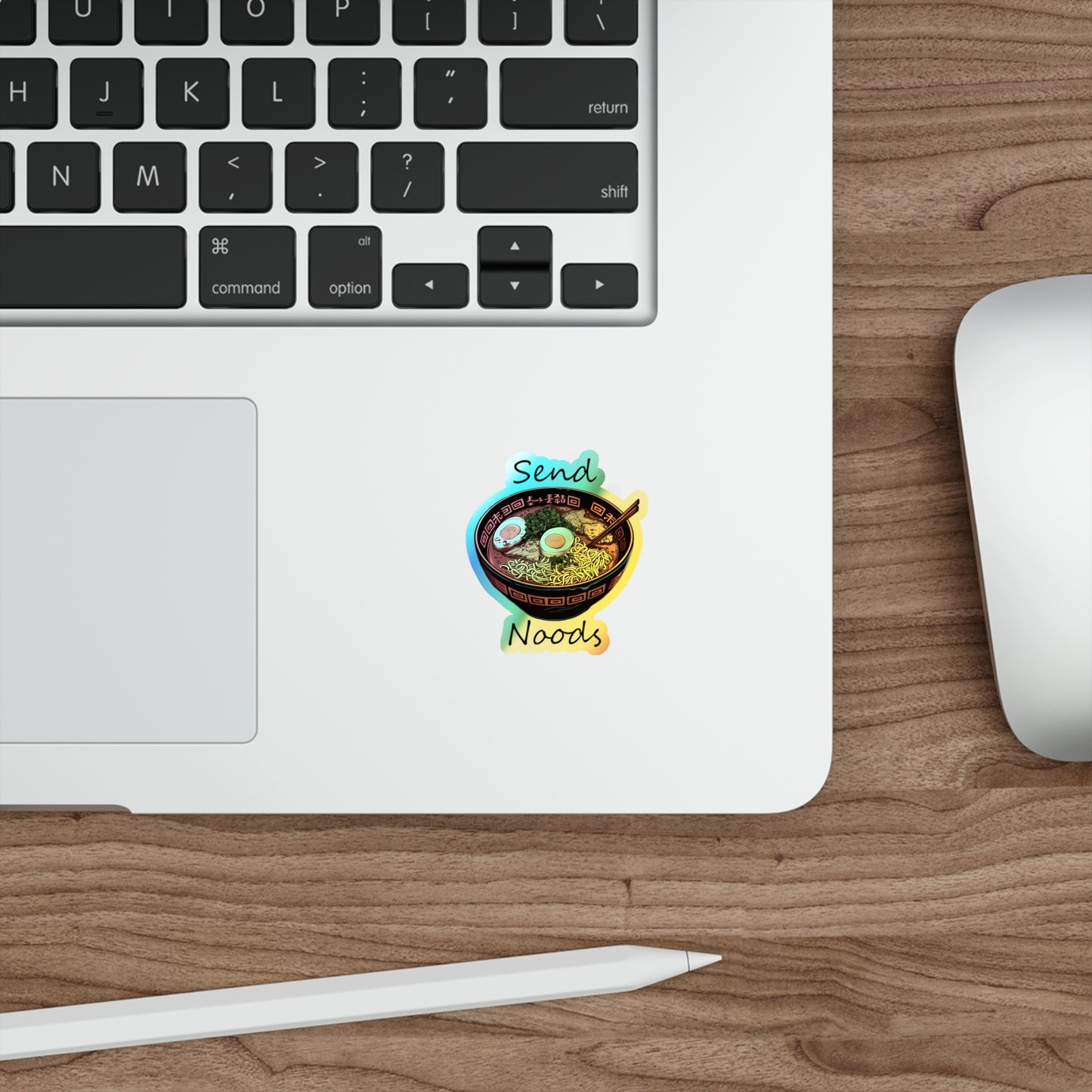 Holographic Send Noods Sticker