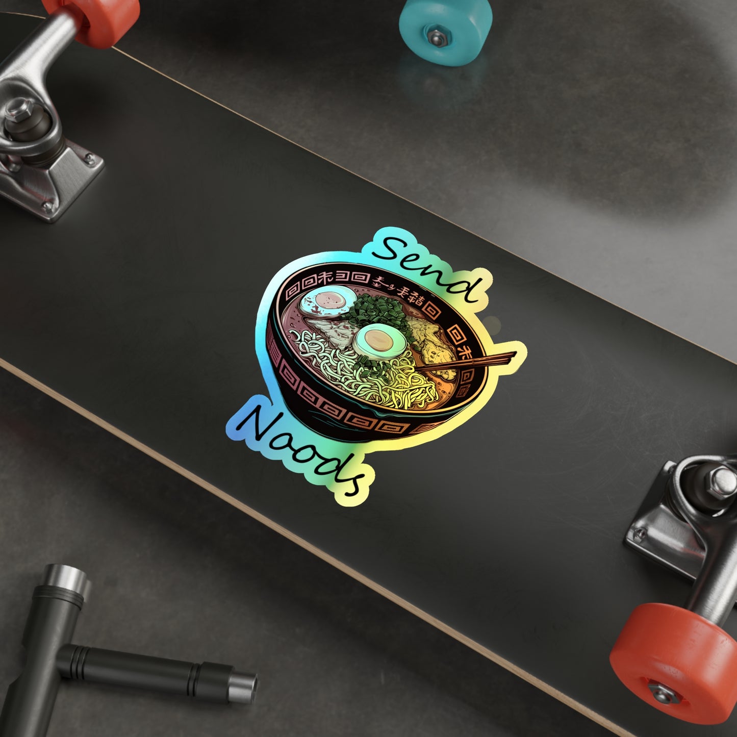 Holographic Send Noods Sticker