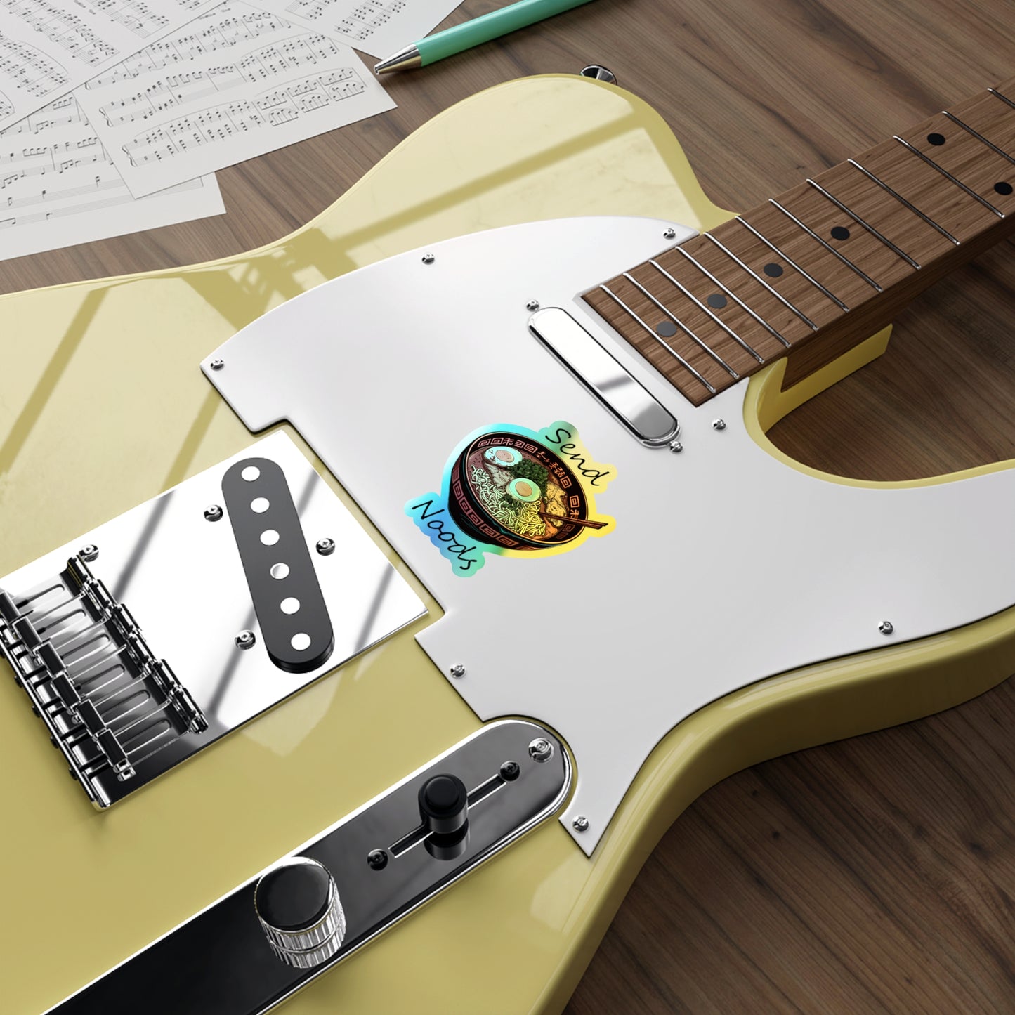 Holographic Send Noods Sticker
