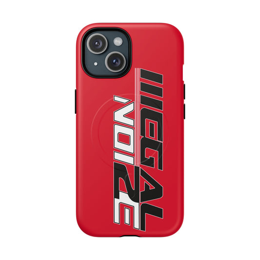 Illegal NoiZe Racing Red Tough Magnetic iPhone Case