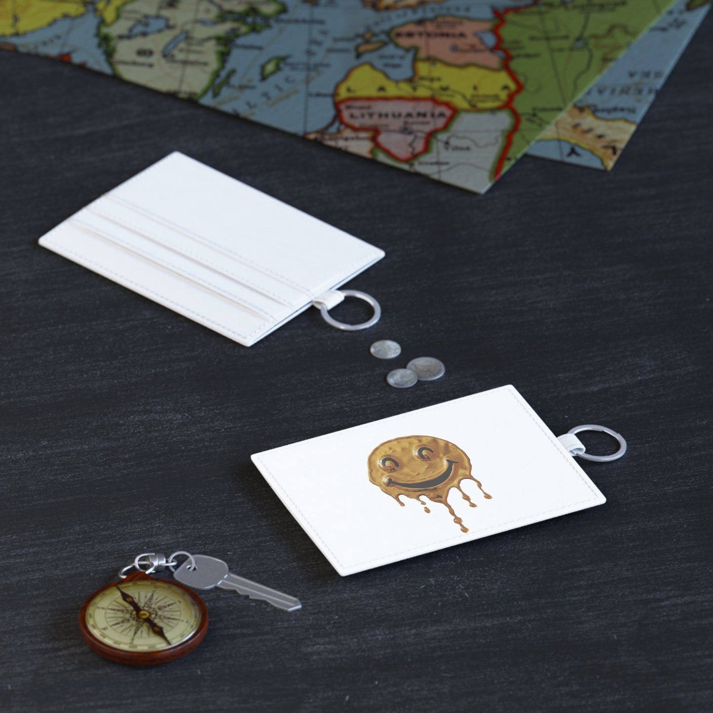 Liquid Smile Saffiano Leather Card Holder