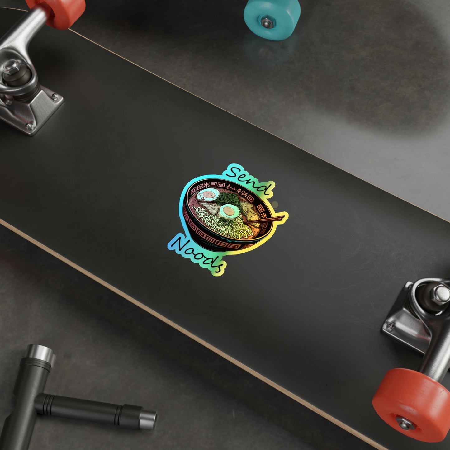 Holographic Send Noods Sticker