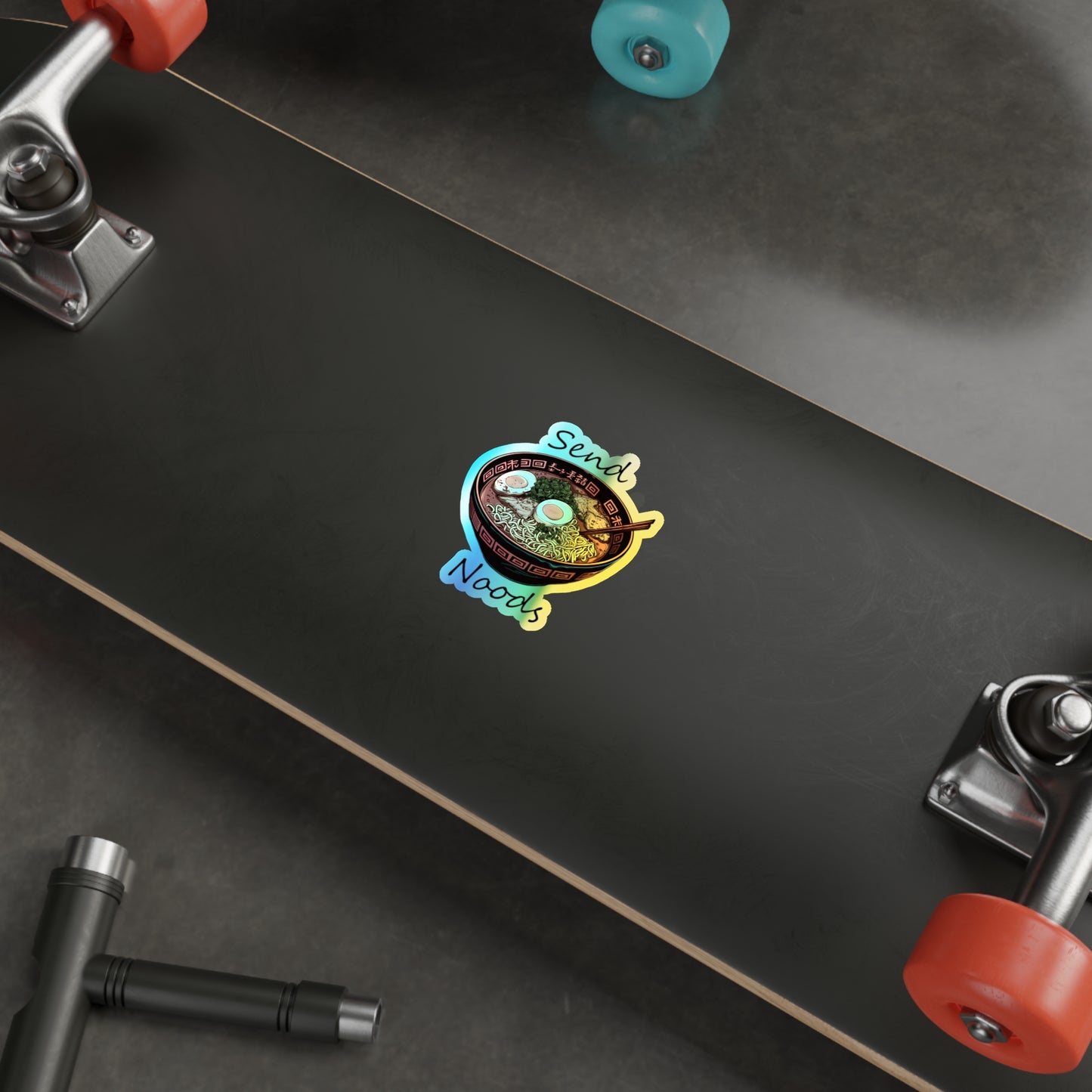 Holographic Send Noods Sticker