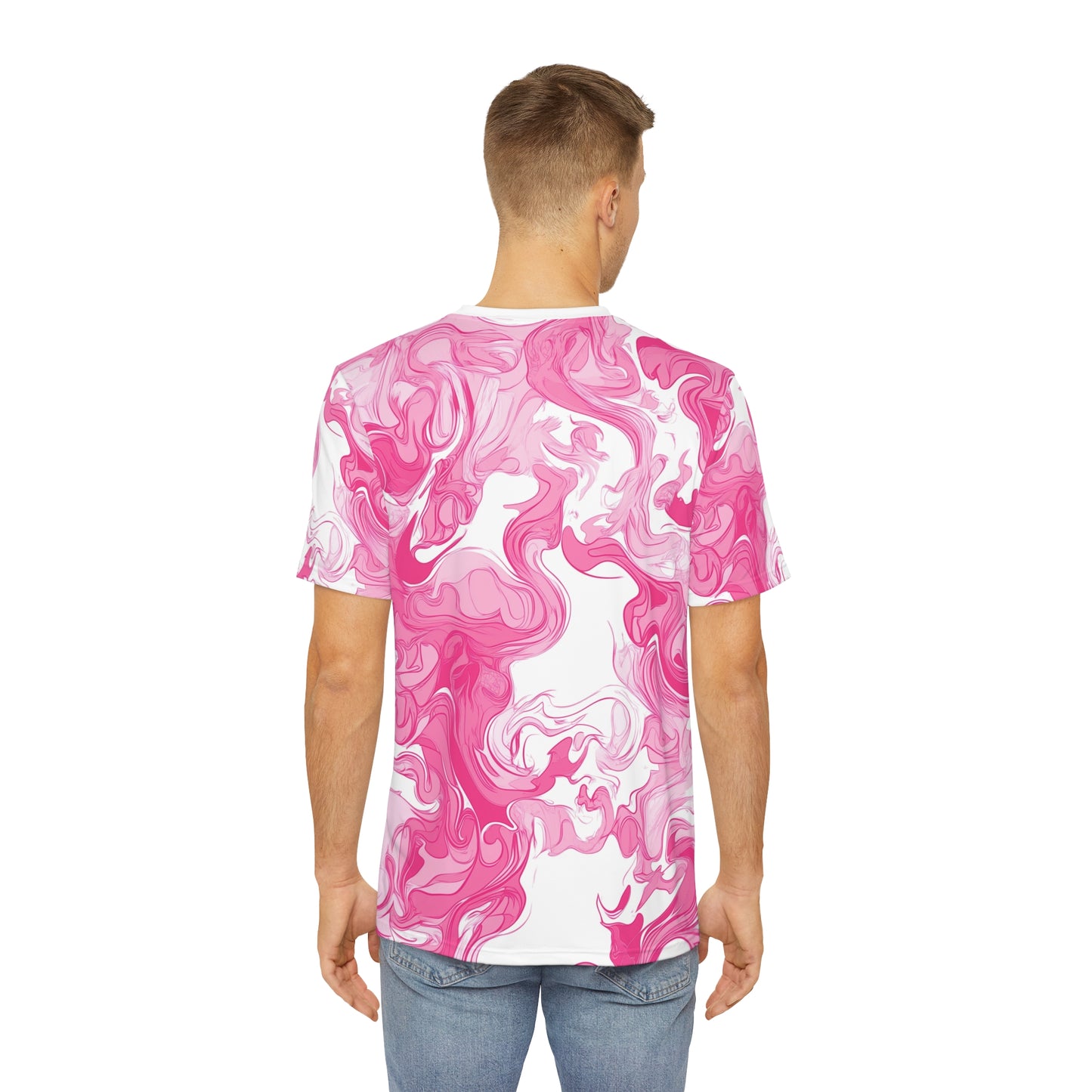 Stylish Pink Panther Tee - Eye-Catching Marbled Design for Trendsetters