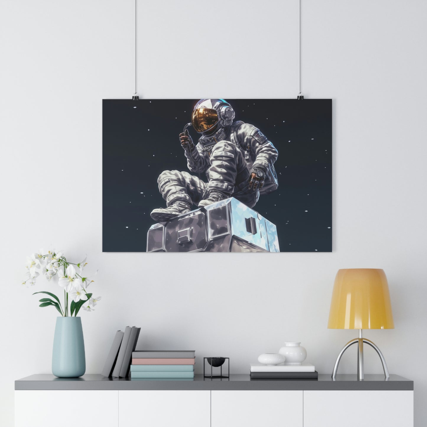 "Out of Air Spaceman" Premium Horizontal Poster