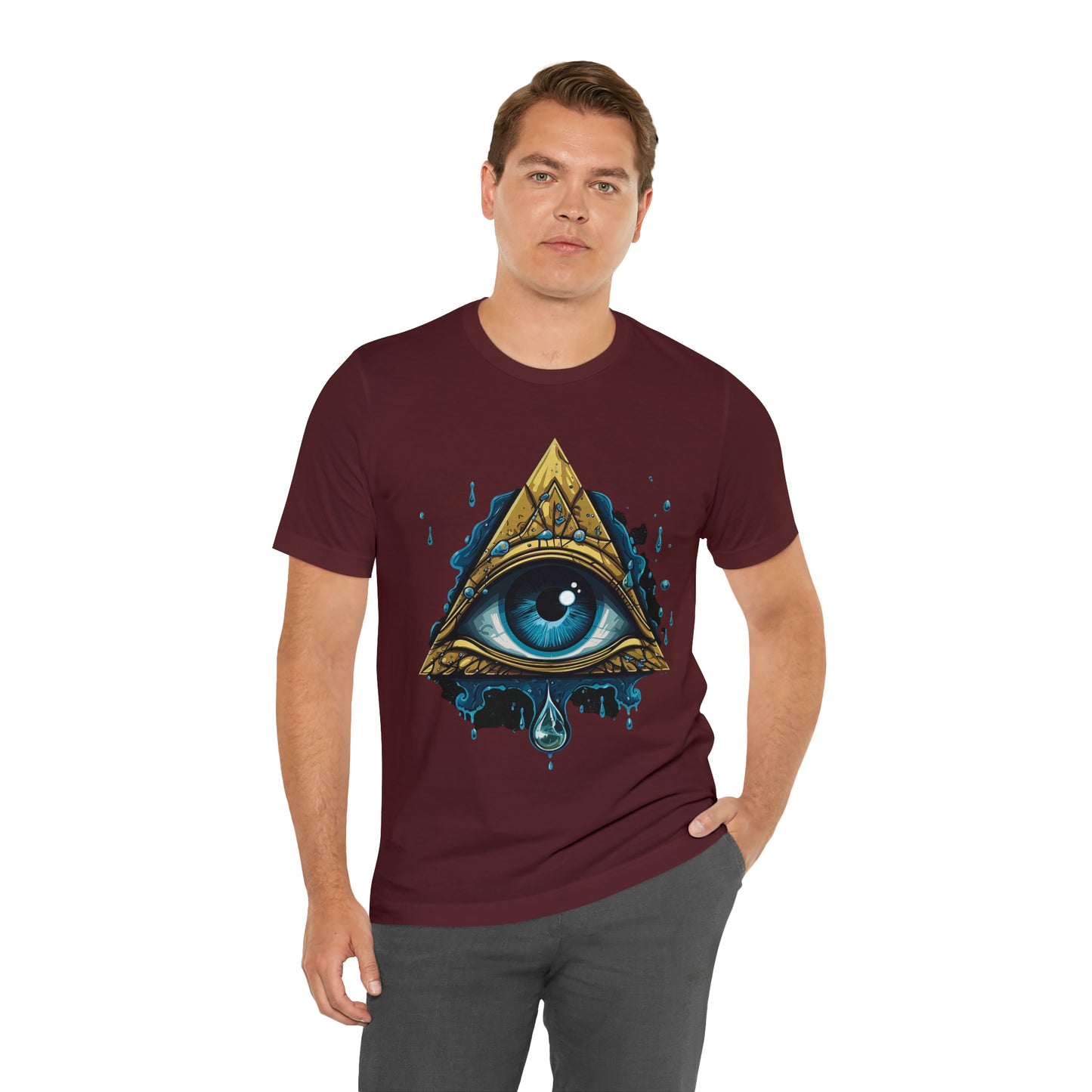 "Enigmatic Gaze" Unisex Jersey Short Sleeve Tee