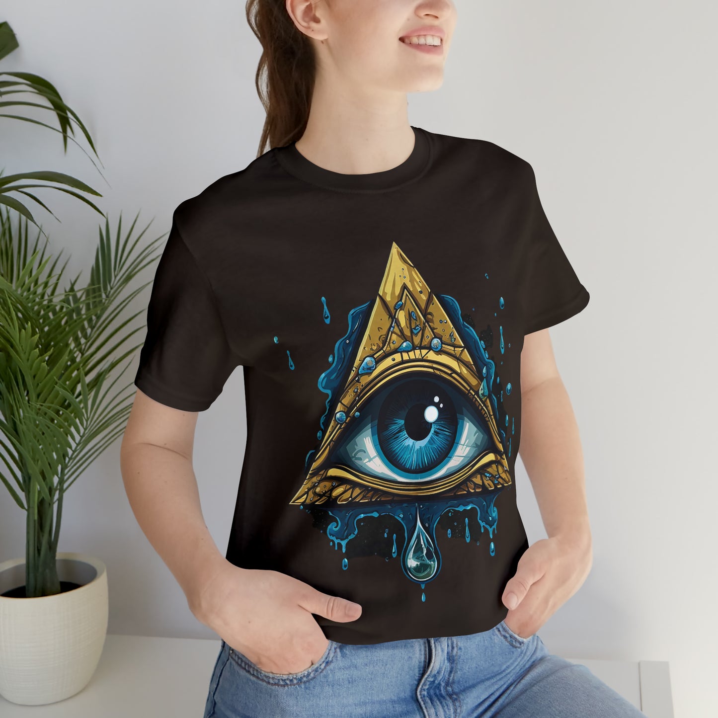 "Enigmatic Gaze" Unisex Jersey Short Sleeve Tee