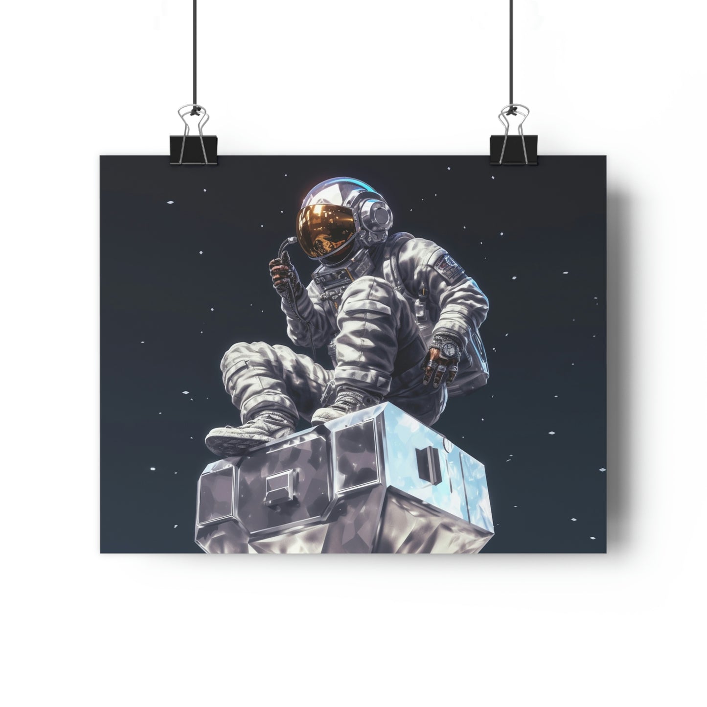 "Out of Air Spaceman" Premium Horizontal Poster
