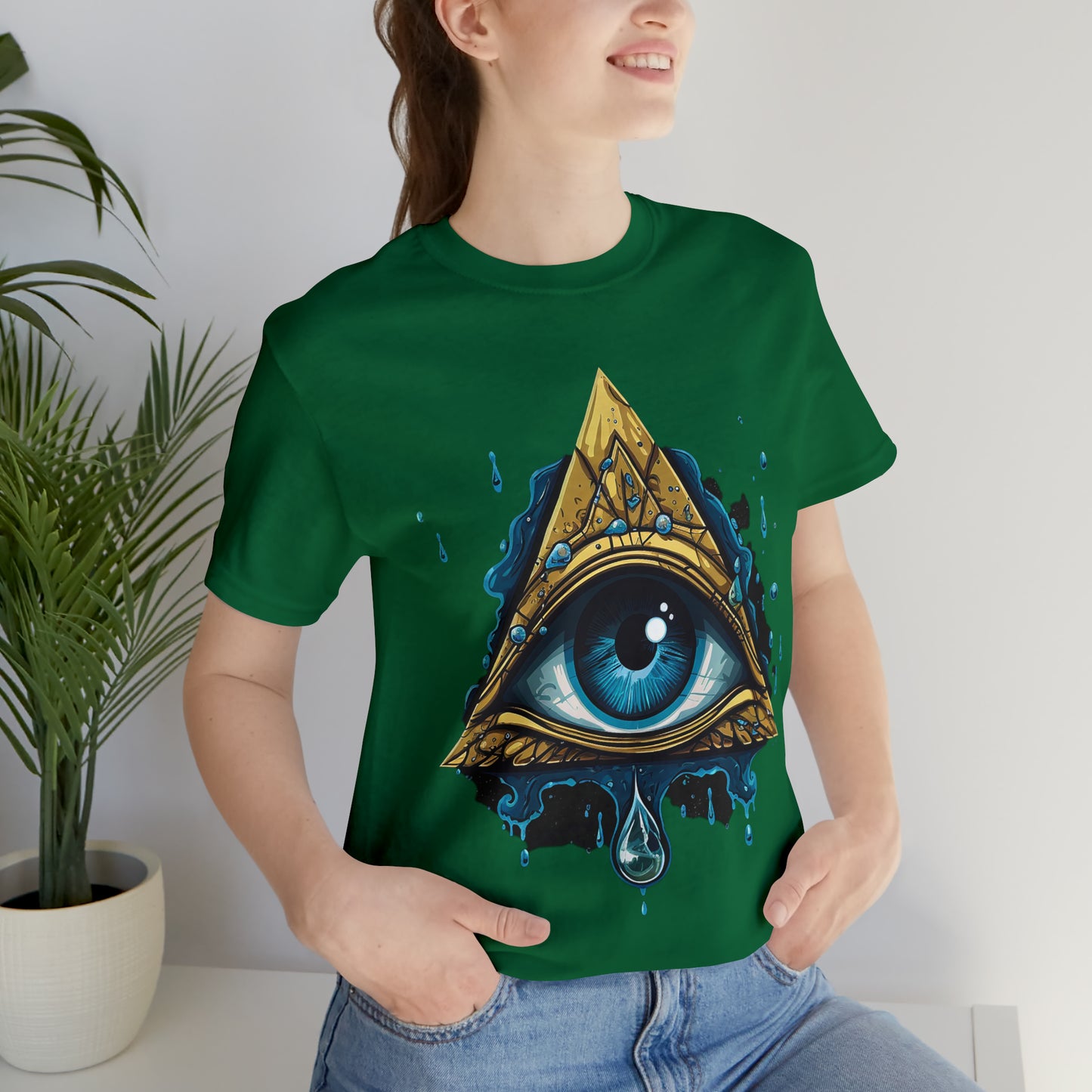 "Enigmatic Gaze" Unisex Jersey Short Sleeve Tee