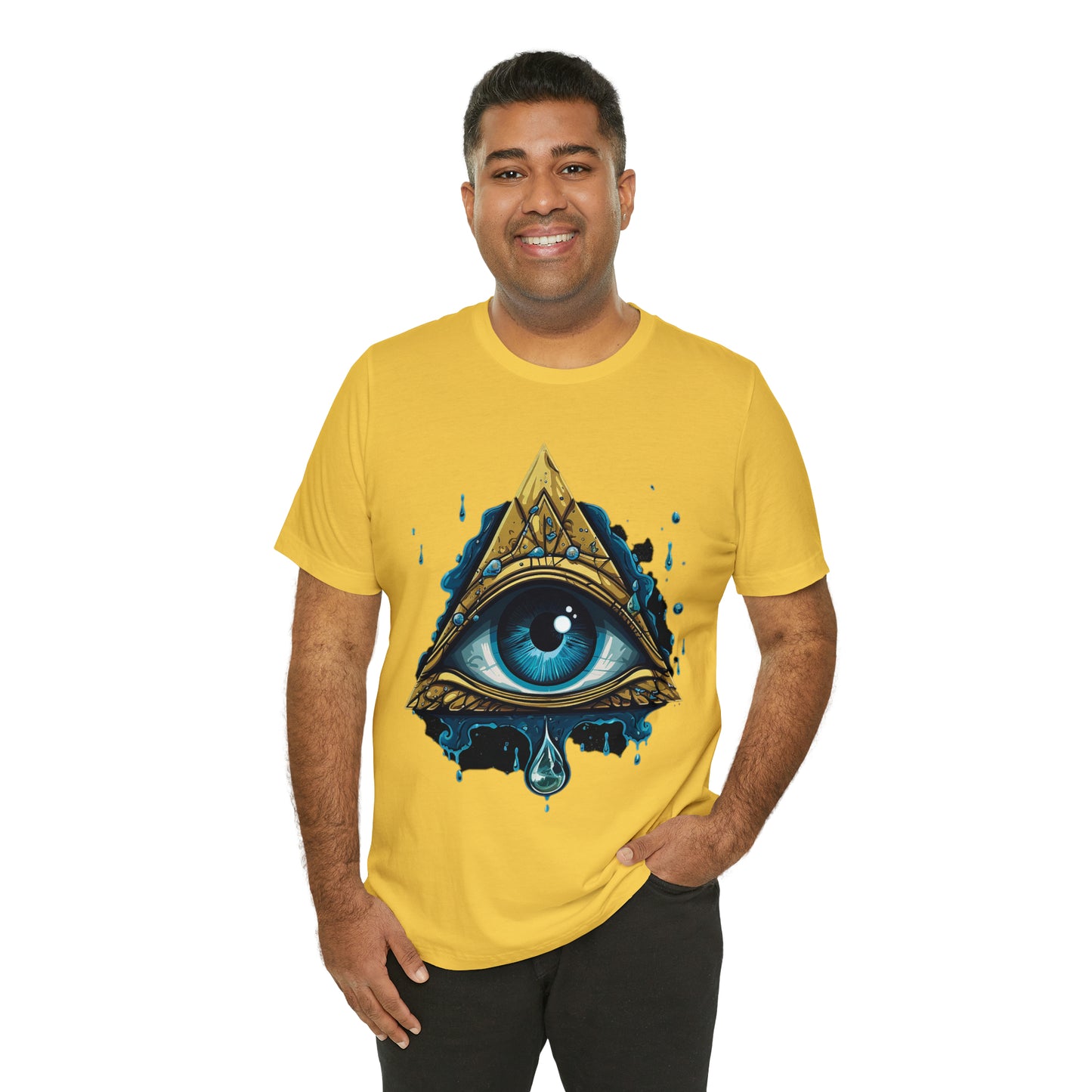 "Enigmatic Gaze" Unisex Jersey Short Sleeve Tee