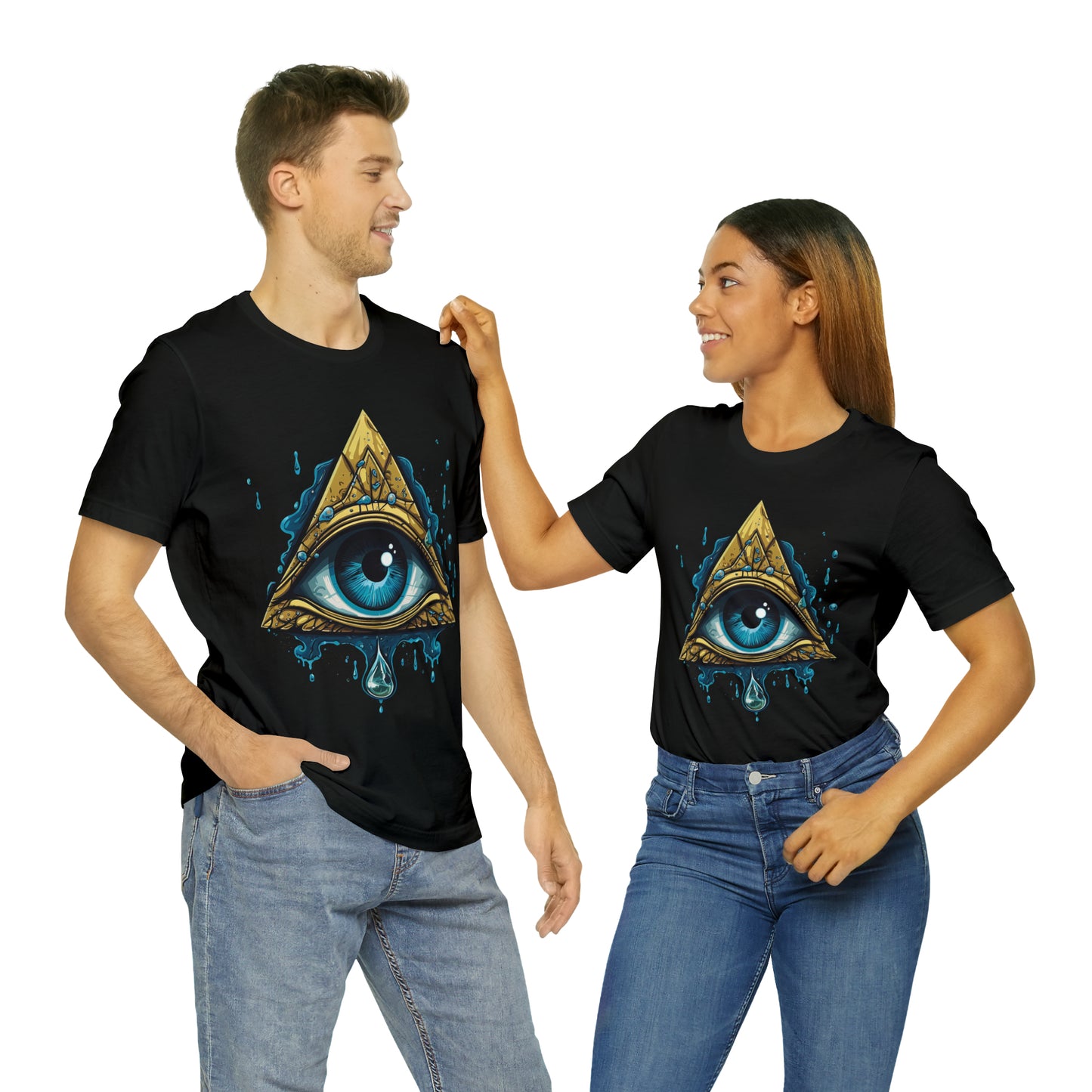 "Enigmatic Gaze" Unisex Jersey Short Sleeve Tee