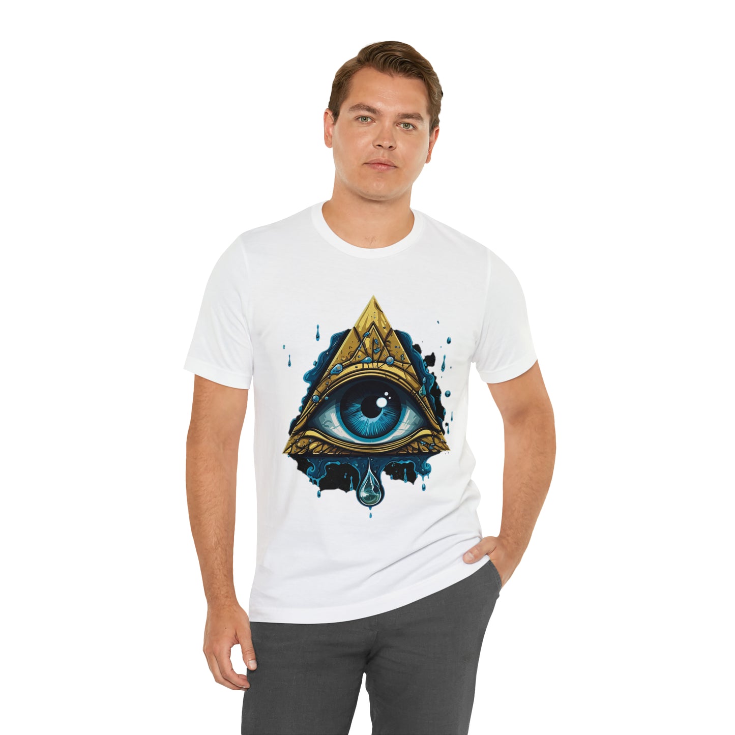 "Enigmatic Gaze" Unisex Jersey Short Sleeve Tee