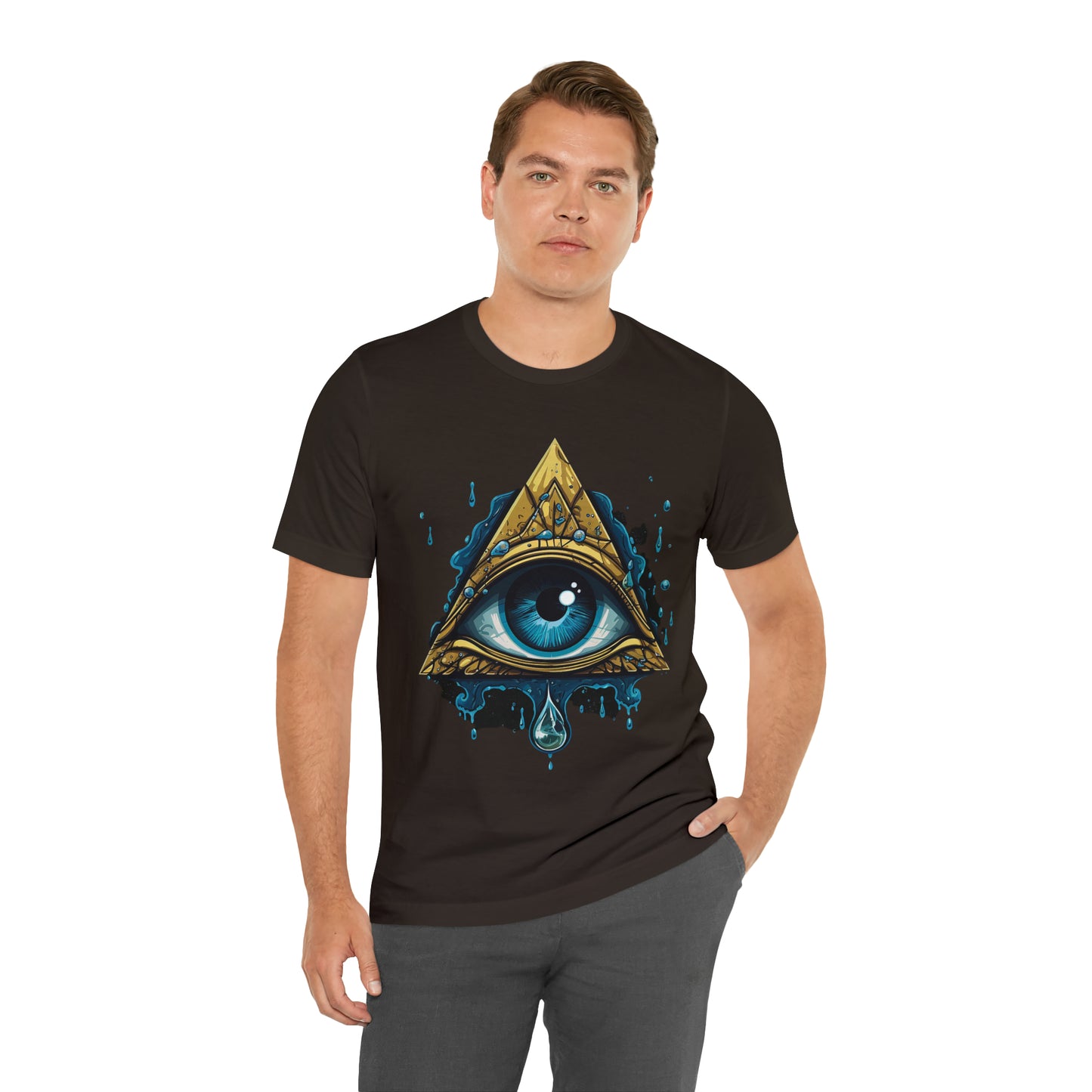 "Enigmatic Gaze" Unisex Jersey Short Sleeve Tee