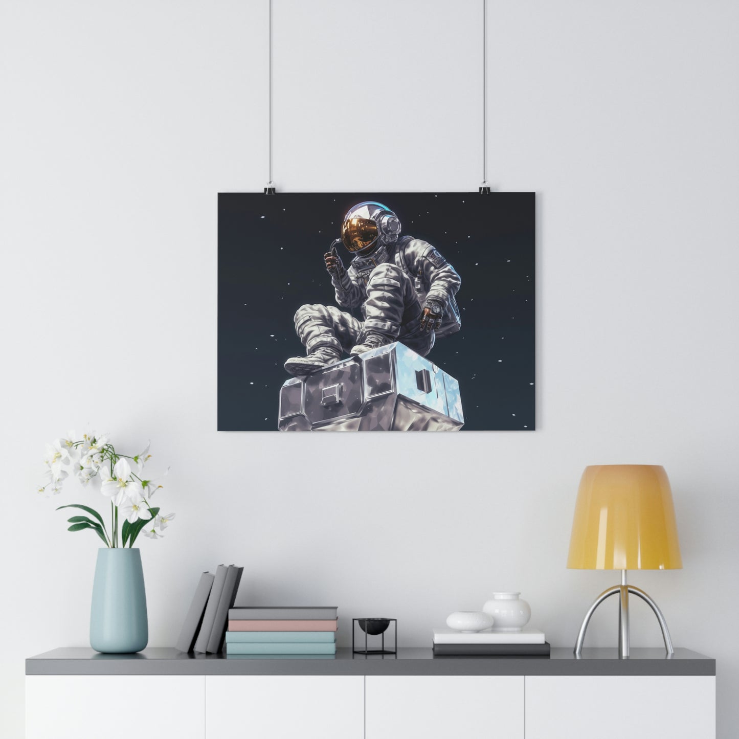"Out of Air Spaceman" Premium Horizontal Poster