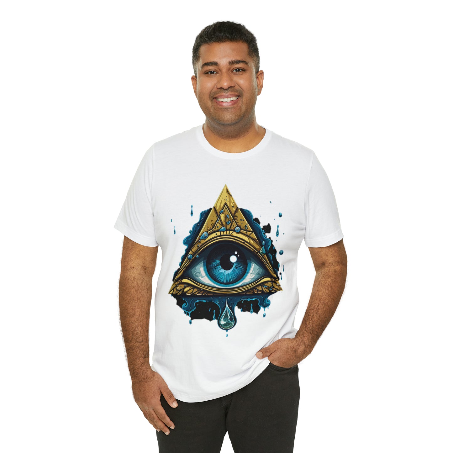 "Enigmatic Gaze" Unisex Jersey Short Sleeve Tee