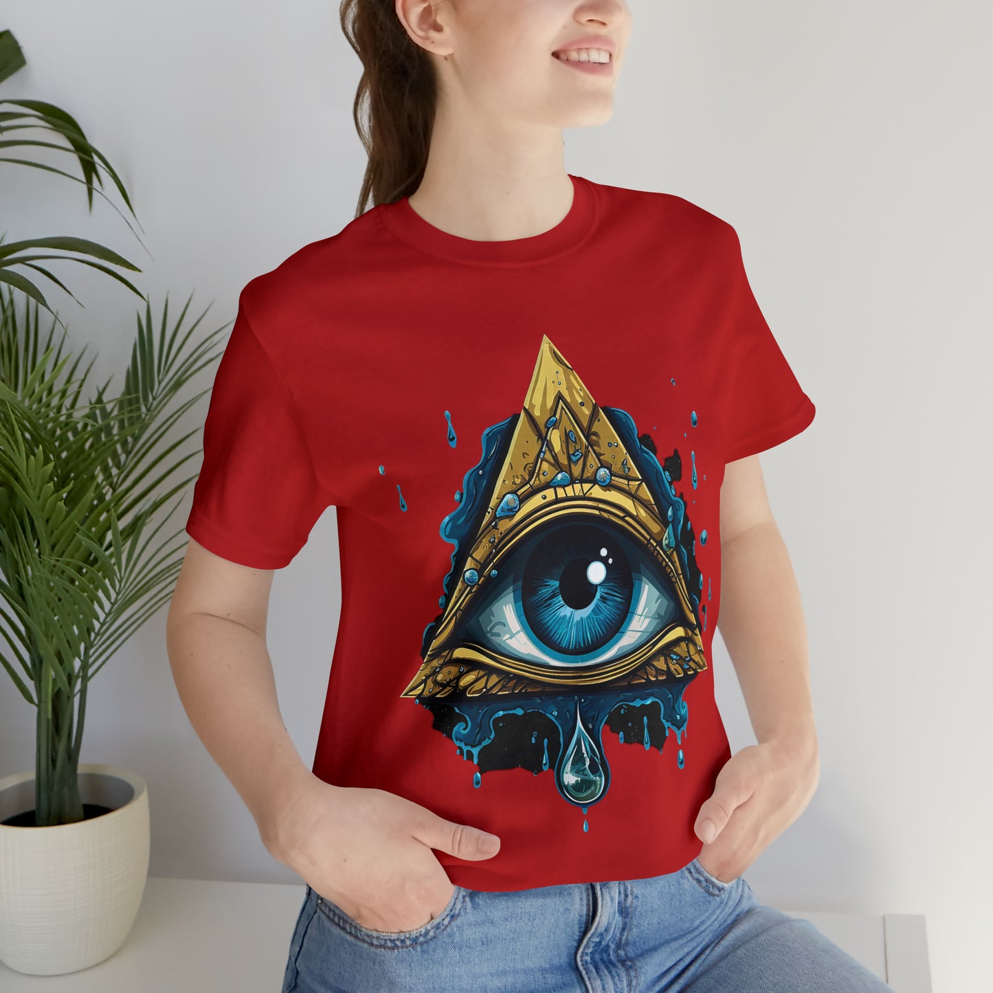 "Enigmatic Gaze" Unisex Jersey Short Sleeve Tee