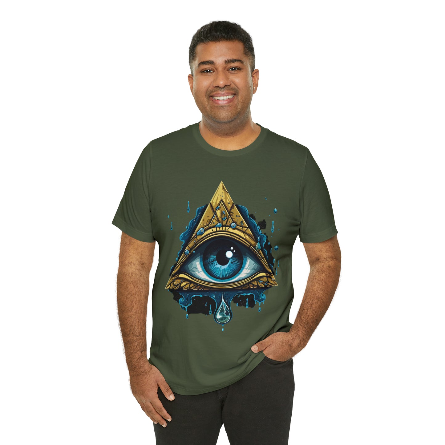 "Enigmatic Gaze" Unisex Jersey Short Sleeve Tee
