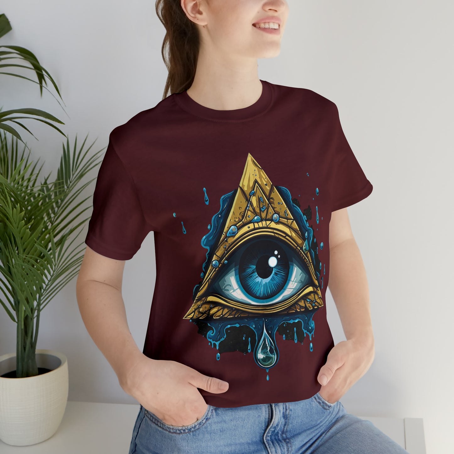 "Enigmatic Gaze" Unisex Jersey Short Sleeve Tee