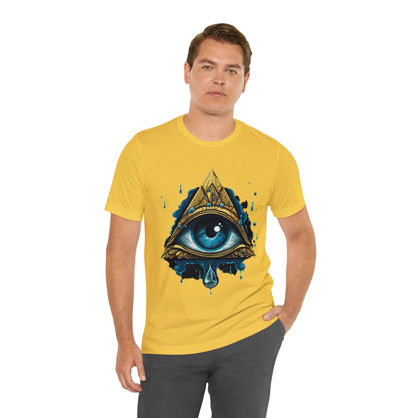 "Enigmatic Gaze" Unisex Jersey Short Sleeve Tee
