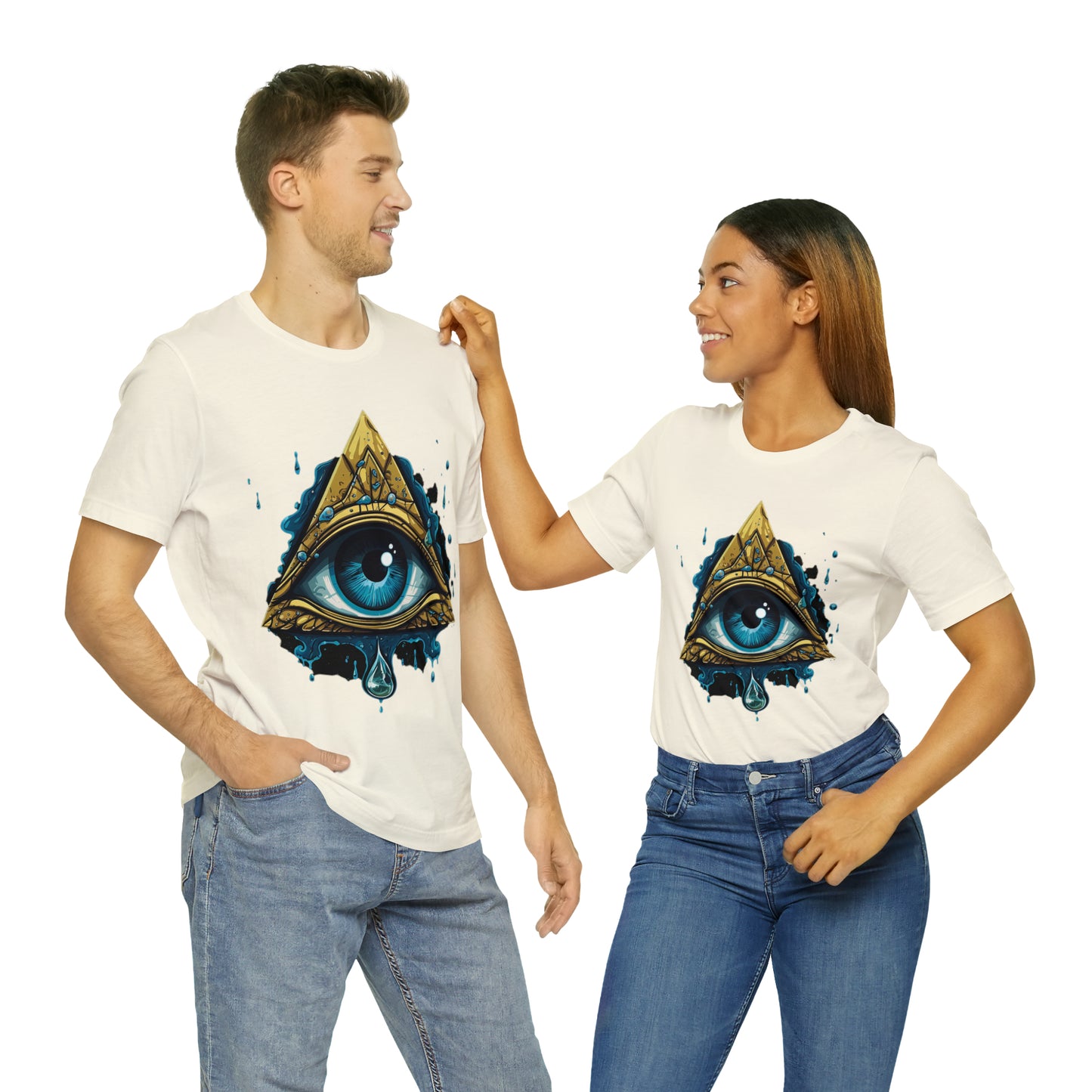 "Enigmatic Gaze" Unisex Jersey Short Sleeve Tee