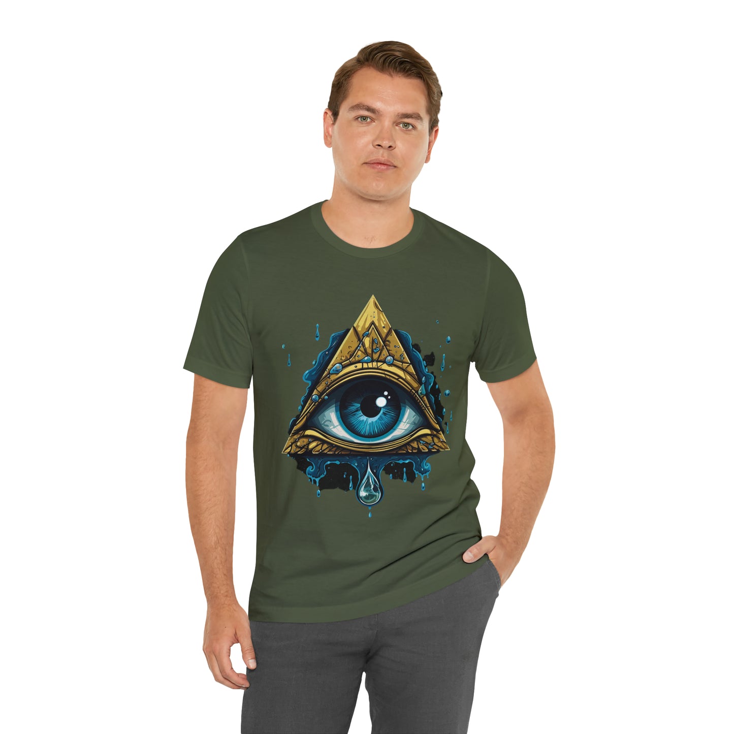 "Enigmatic Gaze" Unisex Jersey Short Sleeve Tee
