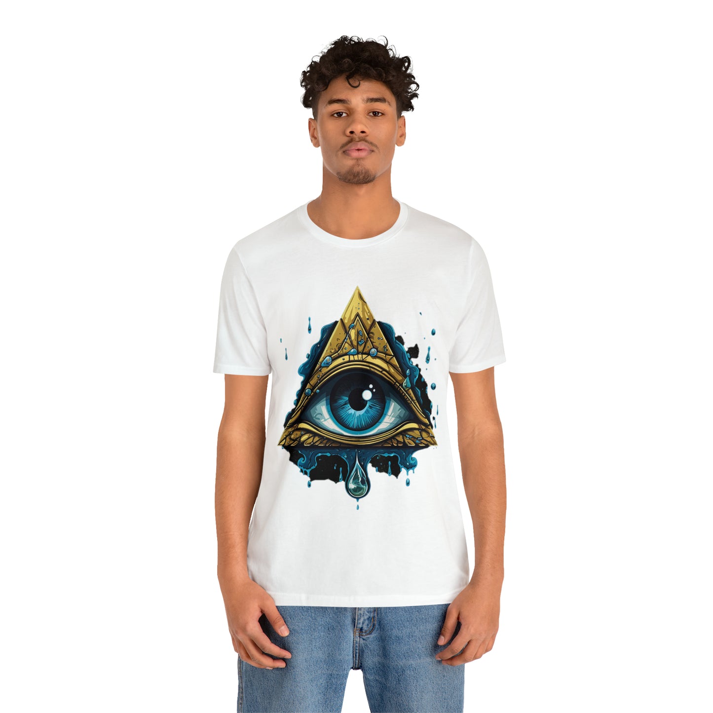 "Enigmatic Gaze" Unisex Jersey Short Sleeve Tee