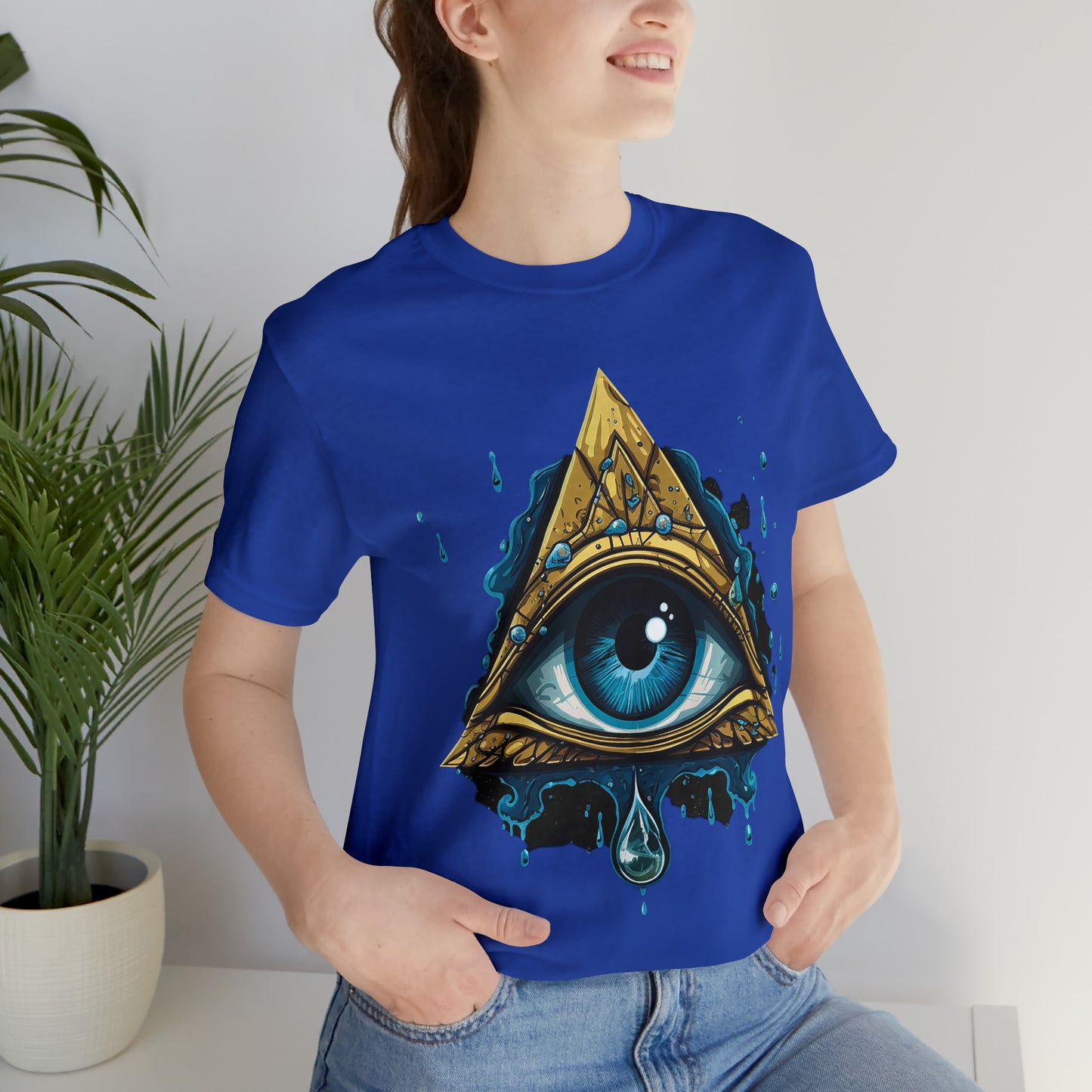 "Enigmatic Gaze" Unisex Jersey Short Sleeve Tee