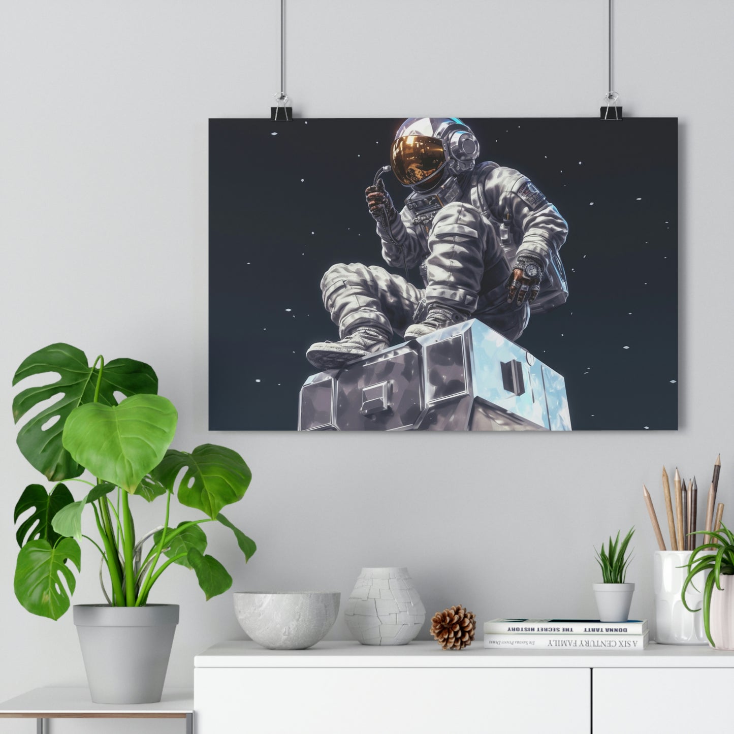 "Out of Air Spaceman" Premium Horizontal Poster