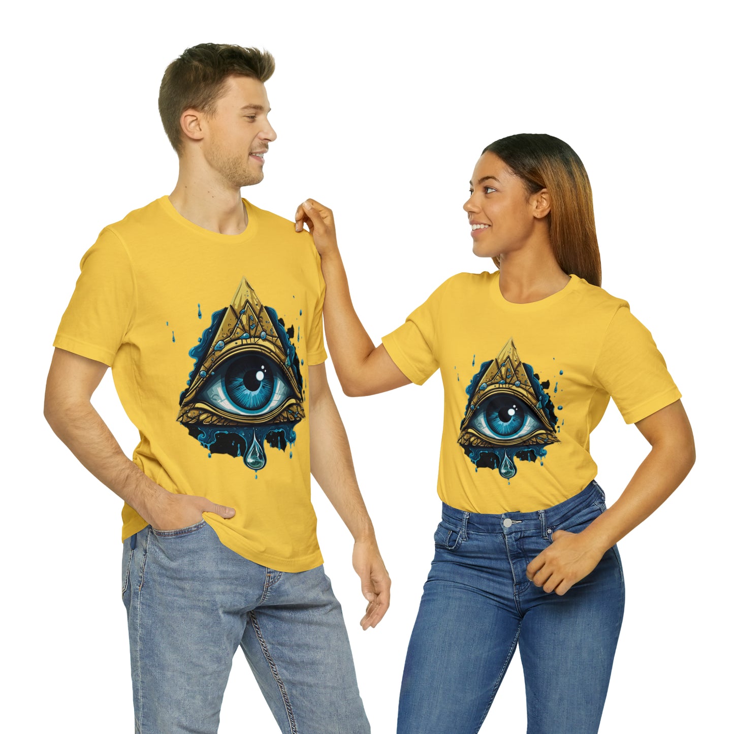 "Enigmatic Gaze" Unisex Jersey Short Sleeve Tee
