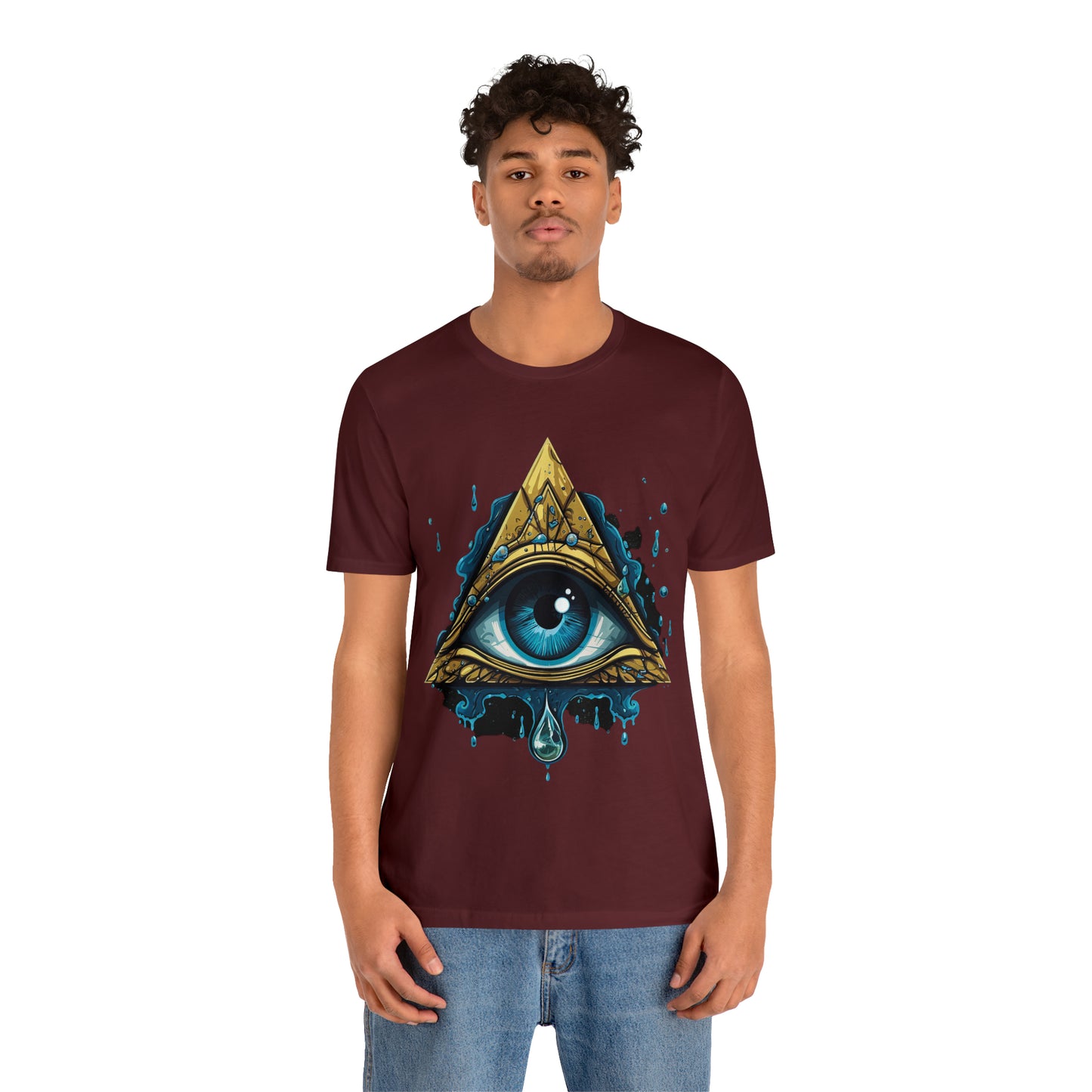 "Enigmatic Gaze" Unisex Jersey Short Sleeve Tee