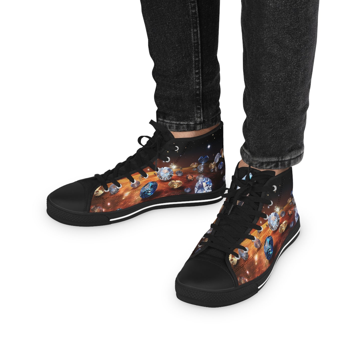 "Celestial Gem" Men's High Top Sneakers
