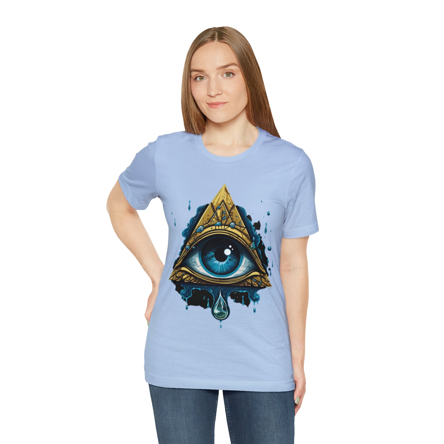 "Enigmatic Gaze" Unisex Jersey Short Sleeve Tee