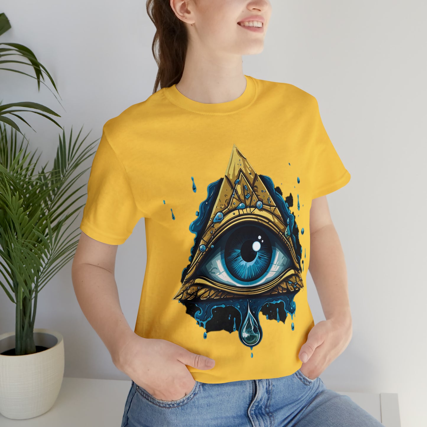 "Enigmatic Gaze" Unisex Jersey Short Sleeve Tee