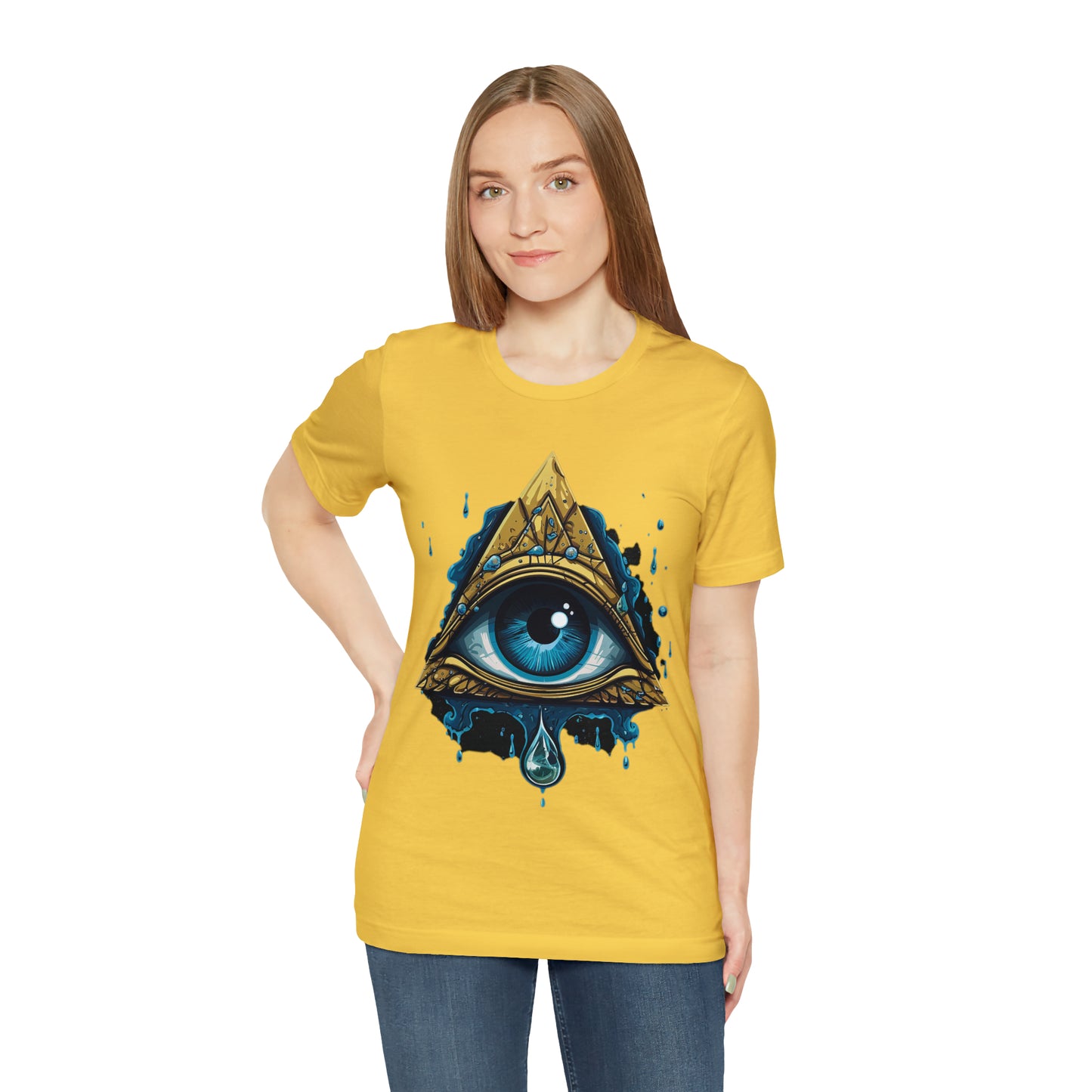 "Enigmatic Gaze" Unisex Jersey Short Sleeve Tee