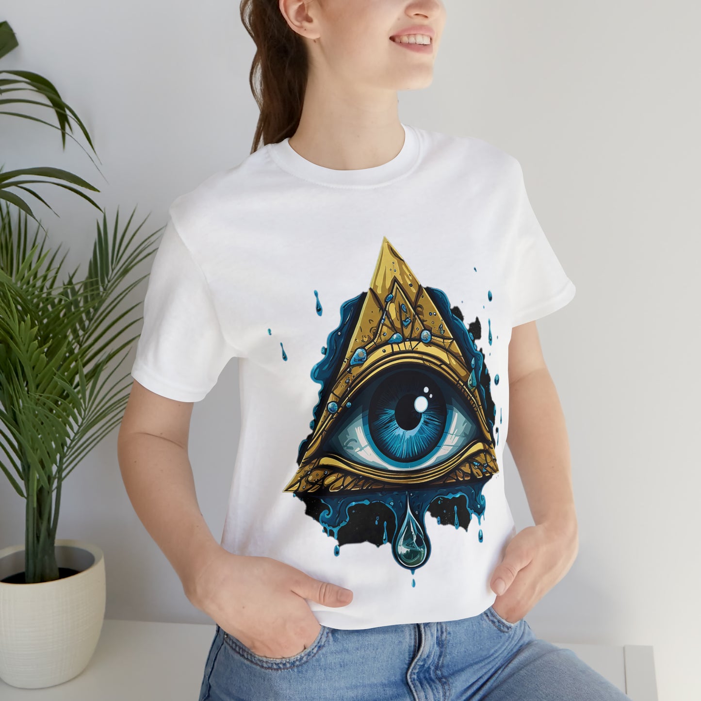 "Enigmatic Gaze" Unisex Jersey Short Sleeve Tee