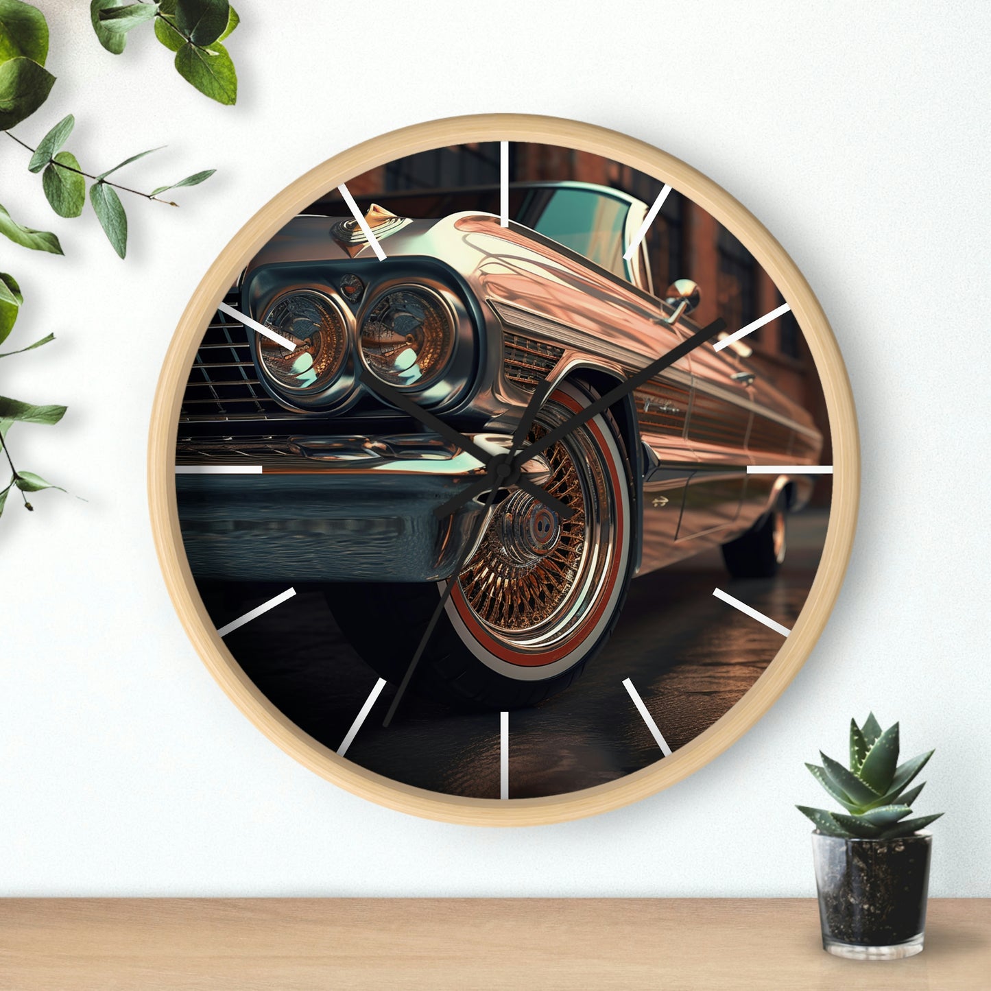 Gold Lowrider Wall Clock