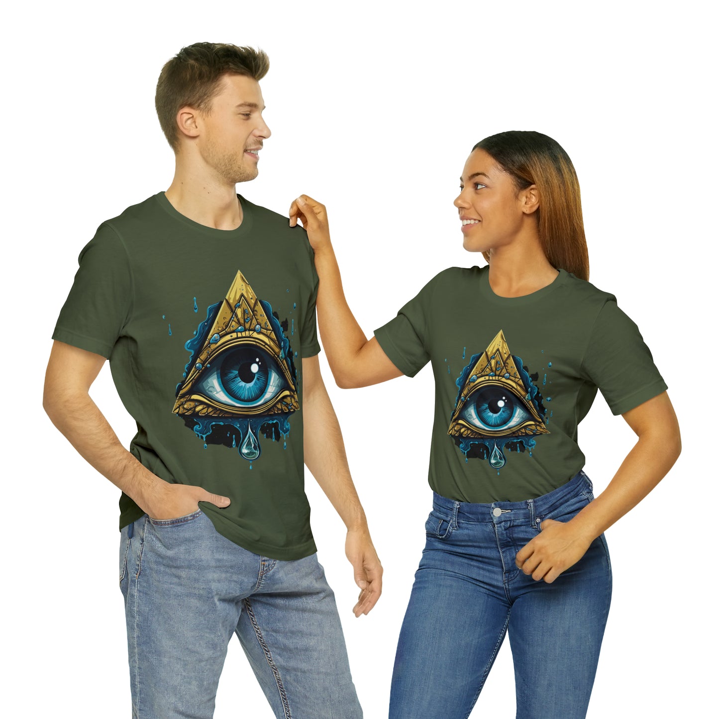 "Enigmatic Gaze" Unisex Jersey Short Sleeve Tee