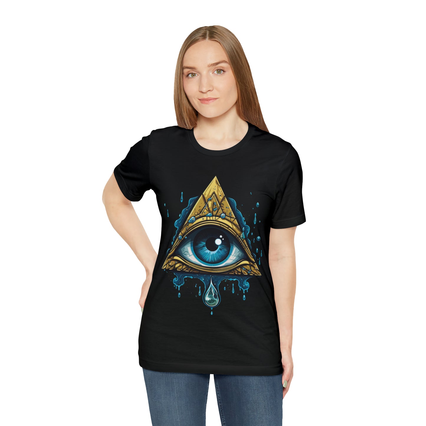 "Enigmatic Gaze" Unisex Jersey Short Sleeve Tee