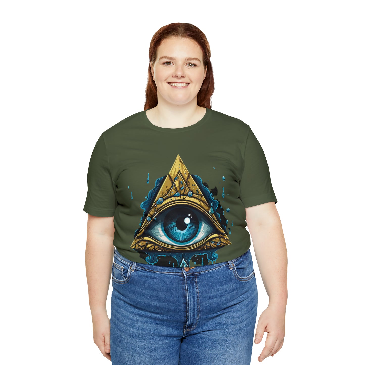 "Enigmatic Gaze" Unisex Jersey Short Sleeve Tee