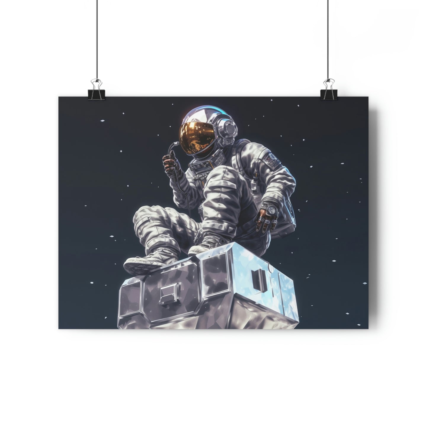 "Out of Air Spaceman" Premium Horizontal Poster