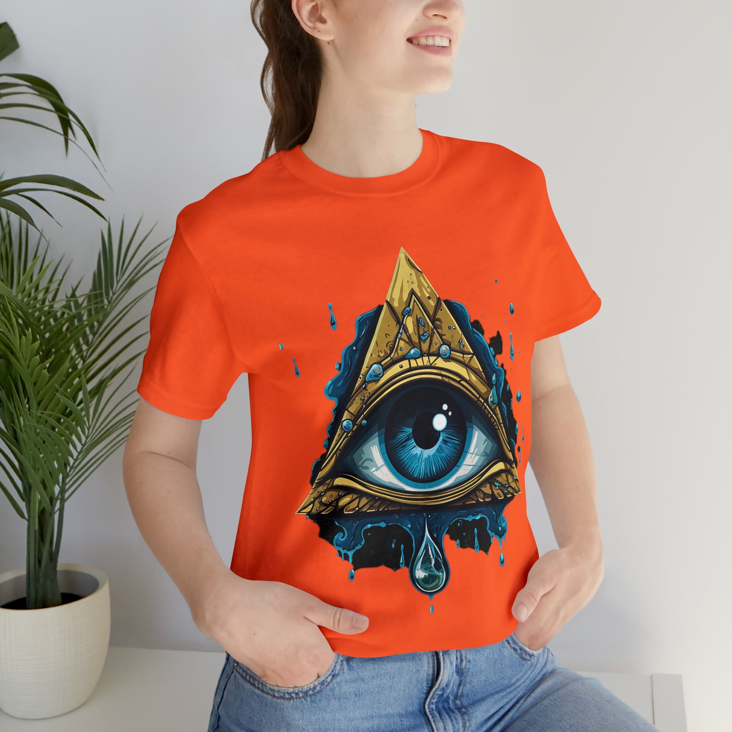 "Enigmatic Gaze" Unisex Jersey Short Sleeve Tee