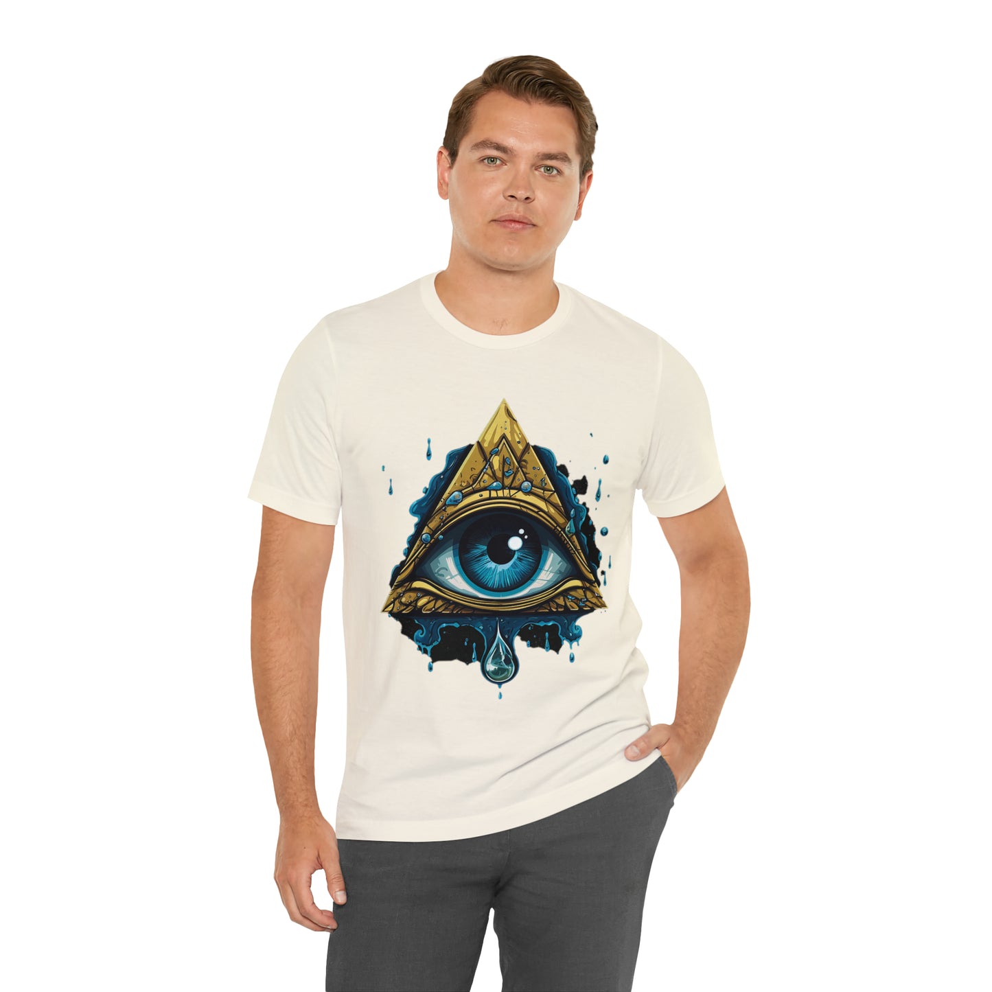 "Enigmatic Gaze" Unisex Jersey Short Sleeve Tee