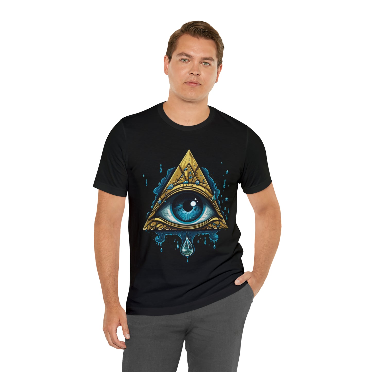 "Enigmatic Gaze" Unisex Jersey Short Sleeve Tee