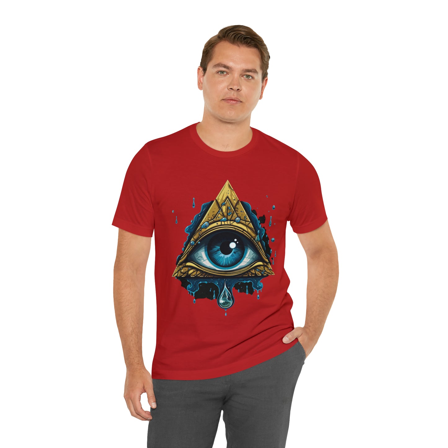 "Enigmatic Gaze" Unisex Jersey Short Sleeve Tee