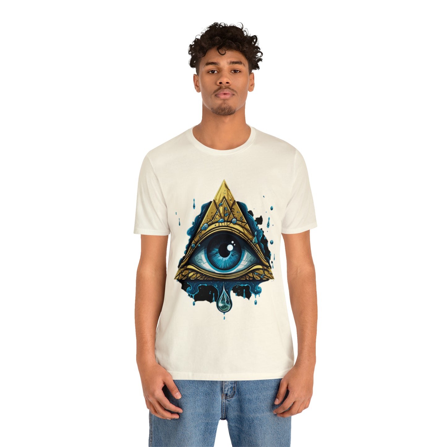 "Enigmatic Gaze" Unisex Jersey Short Sleeve Tee