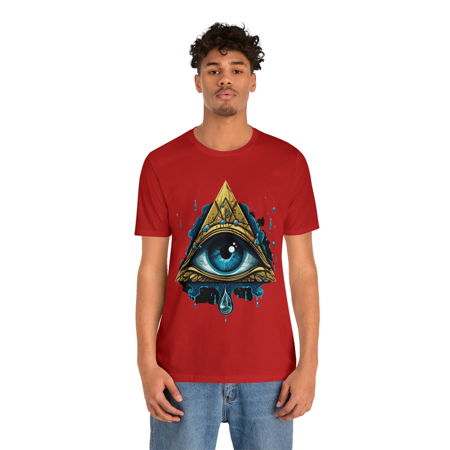 "Enigmatic Gaze" Unisex Jersey Short Sleeve Tee