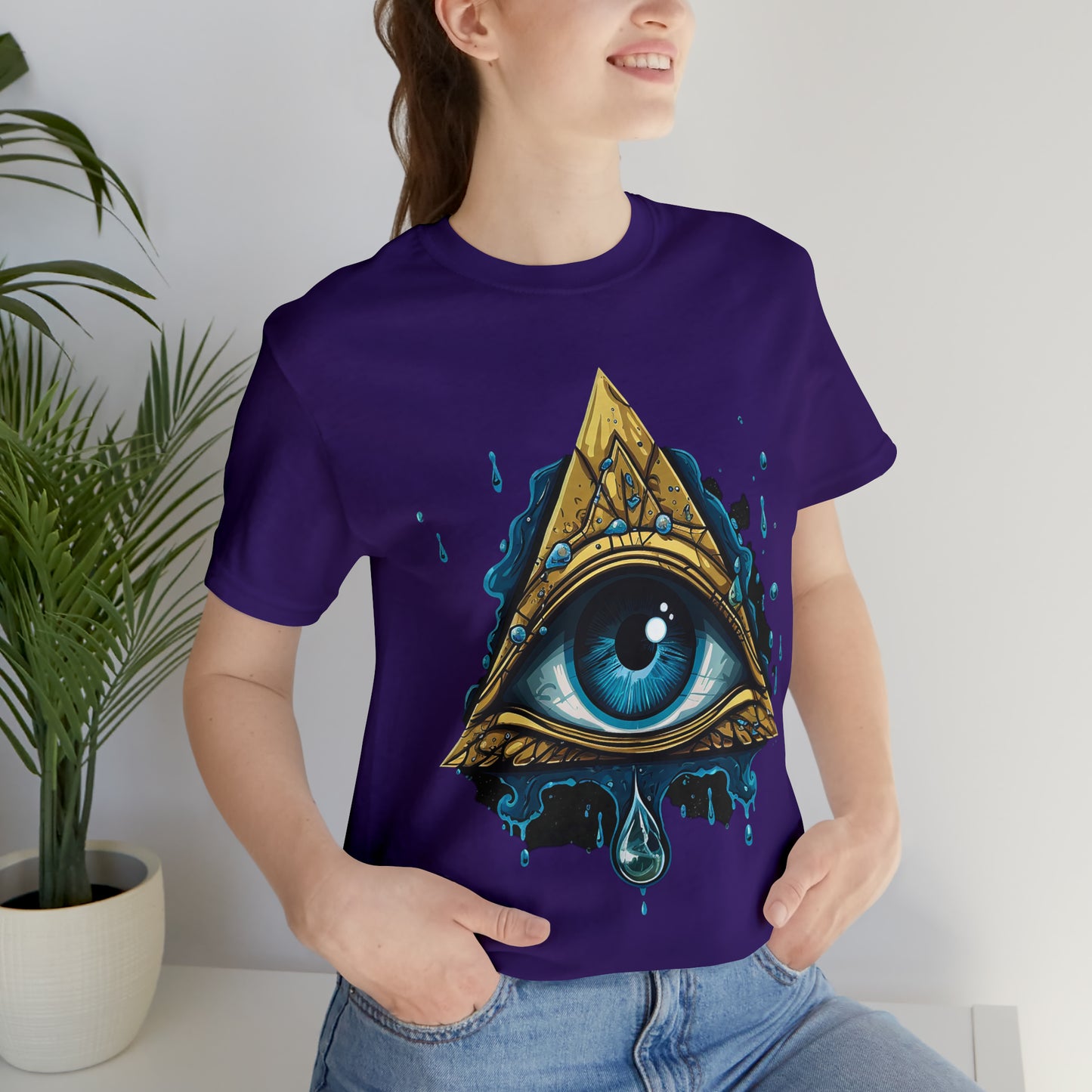 "Enigmatic Gaze" Unisex Jersey Short Sleeve Tee