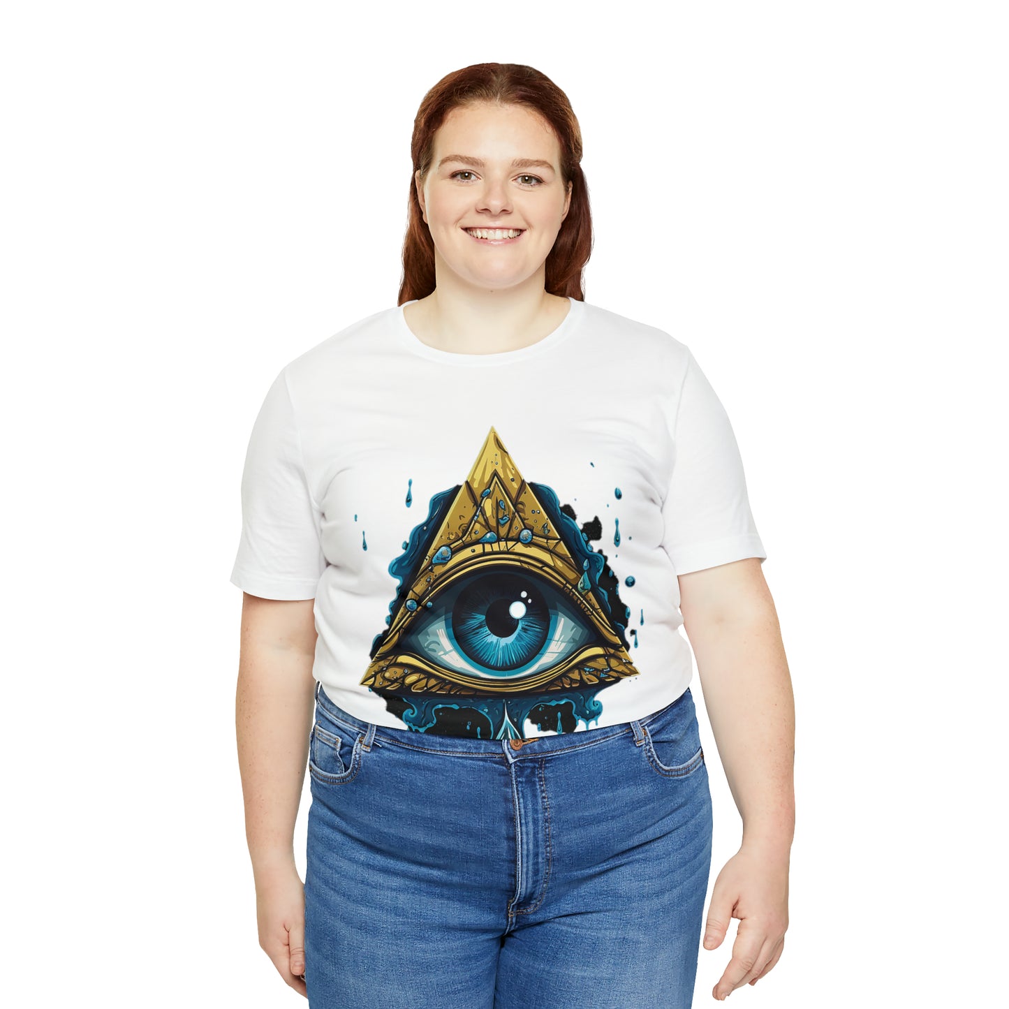 "Enigmatic Gaze" Unisex Jersey Short Sleeve Tee